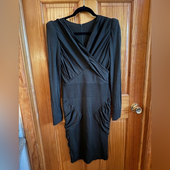 Giovannini Green Wool Dress - Picture 2 of 7